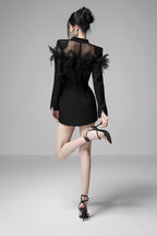Marina Statement Lace Mini Blazer Dress Chic Silhouette Collection