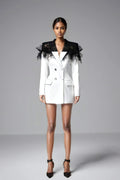 Marina Statement Lace Mini Blazer Dress Chic Silhouette Collection