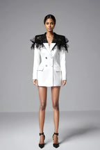 Marina Statement Lace Mini Blazer Dress Chic Silhouette Collection