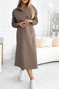 Amparo Effortless Women's Dress with Hood Premium Wardrobe Essential