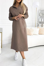 Amparo Effortless Women's Dress with Hood Premium Wardrobe Essential