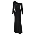 Irregular Long sleeve ruched backless slit maxi dress  | Festival Outfits Women