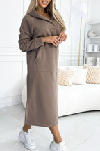 Amparo Effortless Women's Dress with Hood Premium Wardrobe Essential