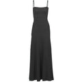Sleeveless solid knitted backless cami midi dress - Final Sale