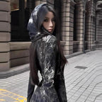 Long sleeve slit tie dye v neck maxi dress  | Festival Outfits Women