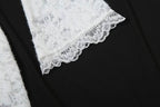 Long sleeve lace cross front slit maxi dress  | Festival Outfits Women