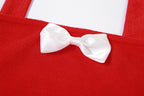 Solid halter bowknot applique slit gloves midi dress