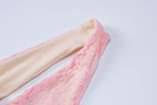 Halter v neck backless lace self tie hollow out cut out mini dress