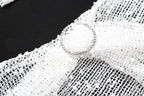 Textured see through o ring irregular long sleeve ruched mini dress