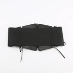 PU leather lace up zip-up corset  | Festival Outfits Women