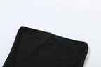 Ruched backless contrast sleeveless tube mini dress  | Festival Outfits Women