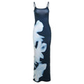 U neck print backless contrast cami maxi dress  | Festival Outfits Women