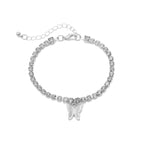 Butterfly pendant rhinestone bracelet