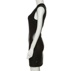 Metallic solid one shoulder ruched irregular mini dress