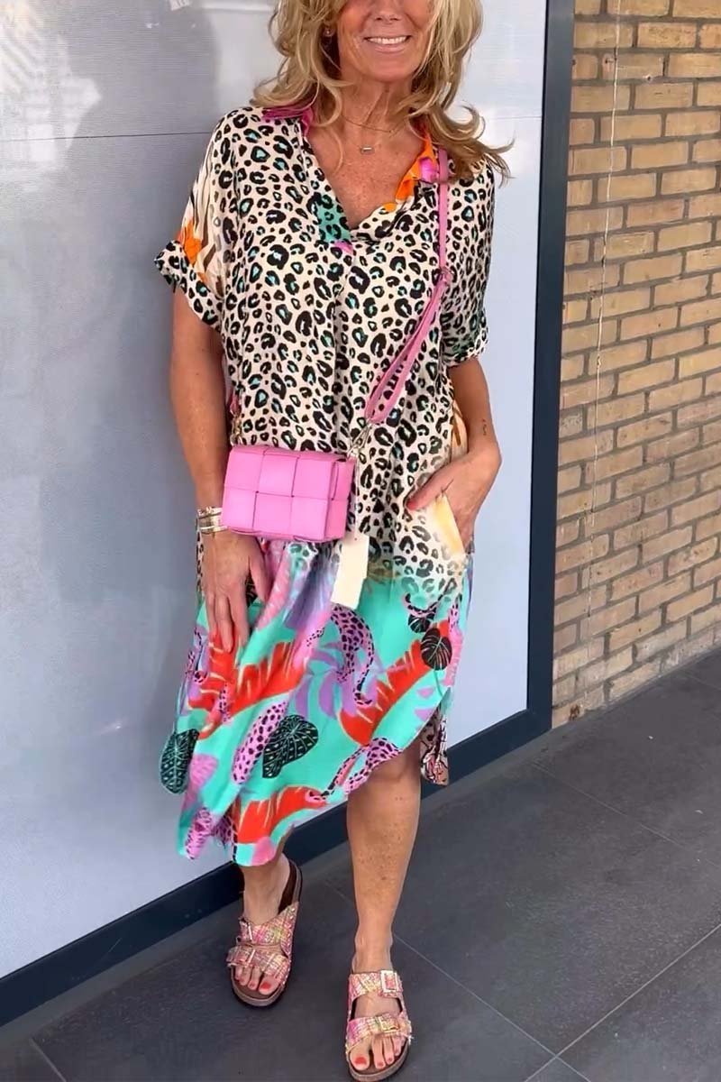 | Casual Leopard Print Dress
