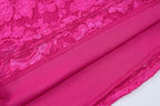Lace solid square neck ruched spaghetti strap backless maxi dress