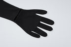 Long sleeve gloves irregular hollow out crewneck maxi dress