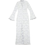 Long sleeve lace cross front slit maxi dress  | Festival Outfits Women