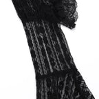 Long flared sleeve lace ruffle shrug top  | Festival Outfits Women