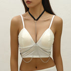 Halter o ring metal chain body chain  | Festival Outfits Women