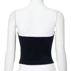 Contrast backless 2-way tube top  | Festival Outfits Women