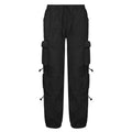Drawstring solid cargo pocket low rise baggy pant Parachute pants