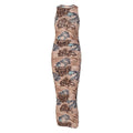 Leopard contrast print sleeveless midi dress