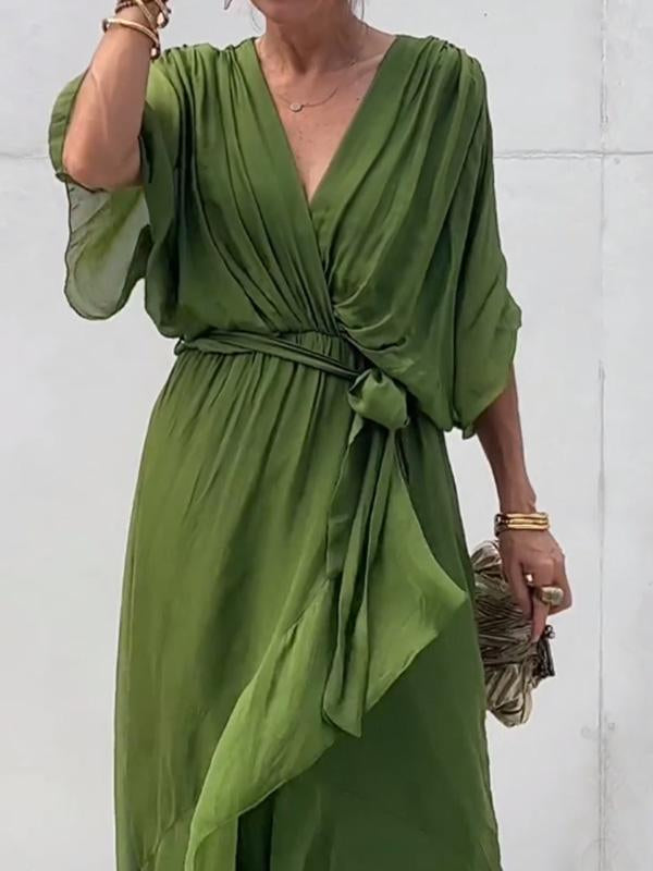 Ilaria Exclusive Dress with V Neckline Boutique Collection