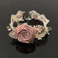 Rose applique lace faux pearl choker necklace  | Festival Outfits Women