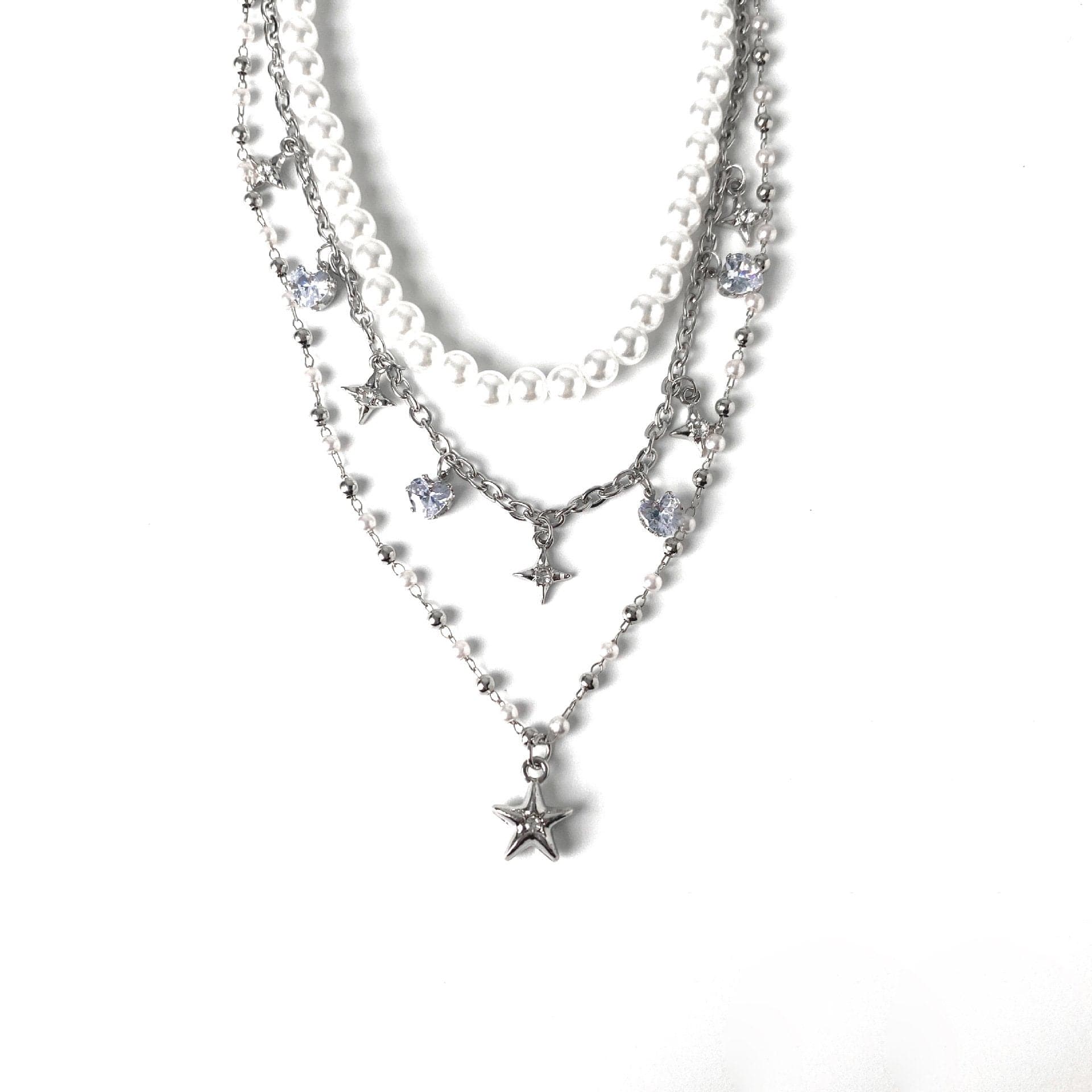 Layered star pendant choker necklace  | Festival Outfits Women