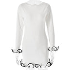 Long sleeve ruffle mini dress  | Festival Outfits Women