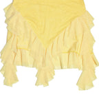 Mesh ruffle ribbon irregular solid backless tube mini dress