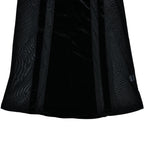 Mesh patchwork velvet solid long sleeve maxi dress
