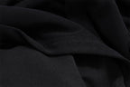 Solid ruched backless ruffle mesh mini dress