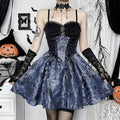 Sweetheart neck beaded smocked lace up cami mini dress  | Festival Outfits Women
