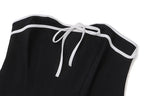 Long sleeve bowknot mesh shrug slit zip-up glitter 2 piece mini dress