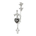 Bowknot heart cross drop earrings  | Festival Outfits Women