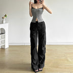 Ribbed lace hem button cami top  | Festival Outfits Women