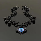 Eye pendant beaded o ring choker necklace  | Festival Outfits Women