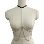 Halter o ring metal chain body chain  | Festival Outfits Women