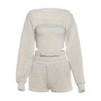 Long sleeve shrug short pant set  | Festival Outfits Women