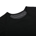 Short sleeve round neck print mesh top  | Festival Outfits Women