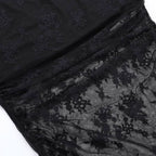 Lace cross applique irregular tube mini dress  | Festival Outfits Women