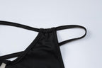 Mesh patchwork hollow out corset one shoulder irregular backless mini dress