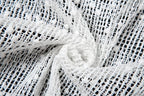 Textured see through o ring irregular long sleeve ruched mini dress
