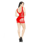 U neck net patchwork backless cami mini dress  | Festival Outfits Women