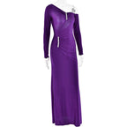 Irregular Long sleeve ruched backless slit maxi dress  | Festival Outfits Women