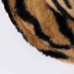 Zebra pattern fluffy fisherman bucket hat