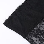 Lace see through solid slit backless tube dress - Final Sale