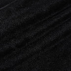 Mesh crewneck long sleeve see through embroidery mini dress
